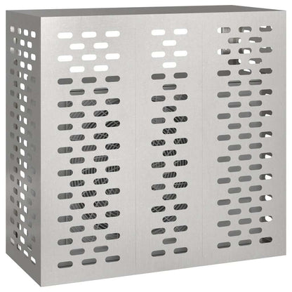 Klimaanlagenabdeckung Silber 110 x 50 x 105 cm Edelstahl
