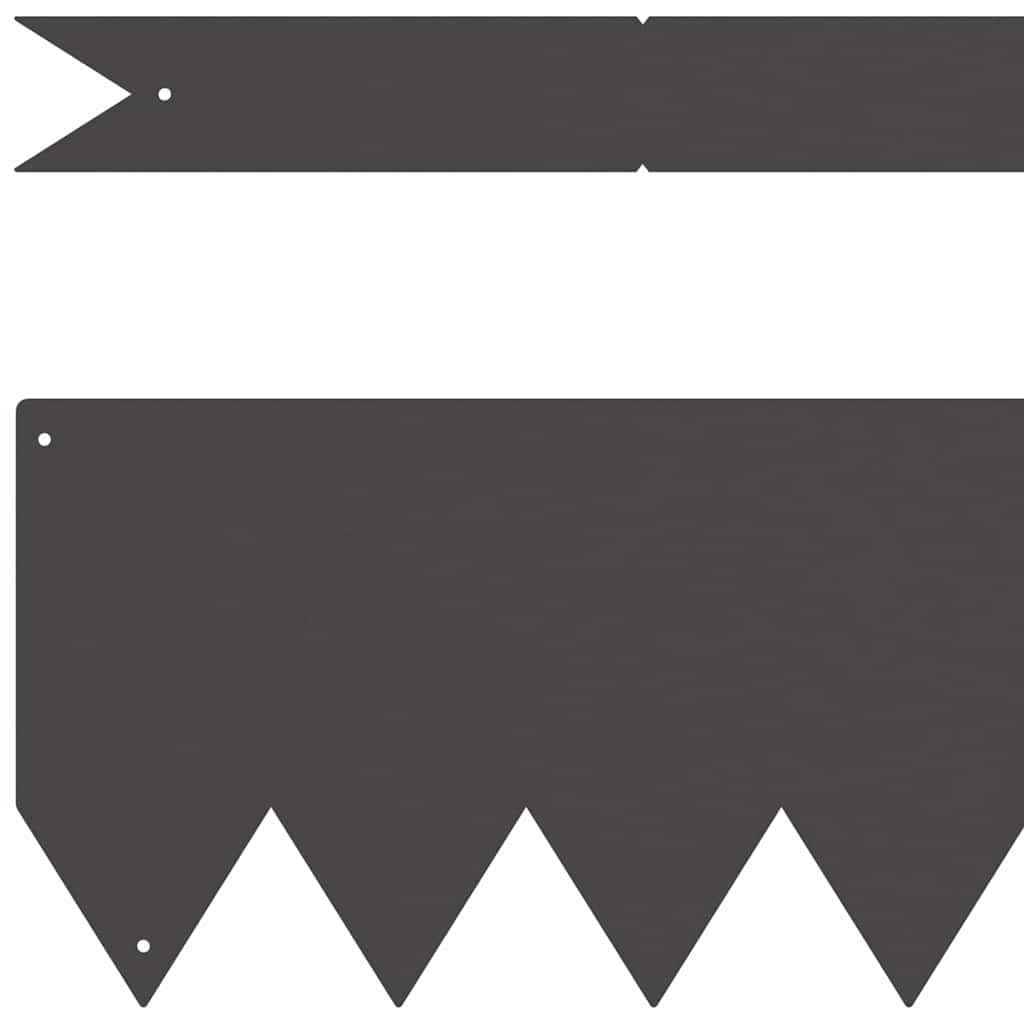 Rasenkanten 10 pcs Schwarz 100 x 0,05 x 15 cm Stahl