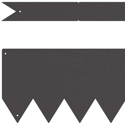 Rasenkanten 10 pcs Schwarz 100 x 0.5 x 15 cm Stahl
