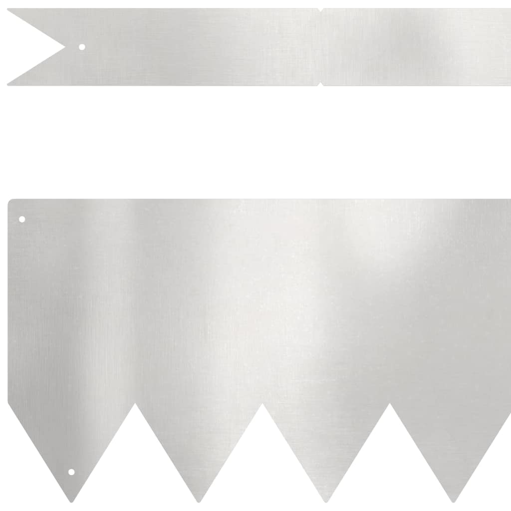 Rasenkanten 10 pcs Silber 100 x 0,05 x 15 cm Edelstahl