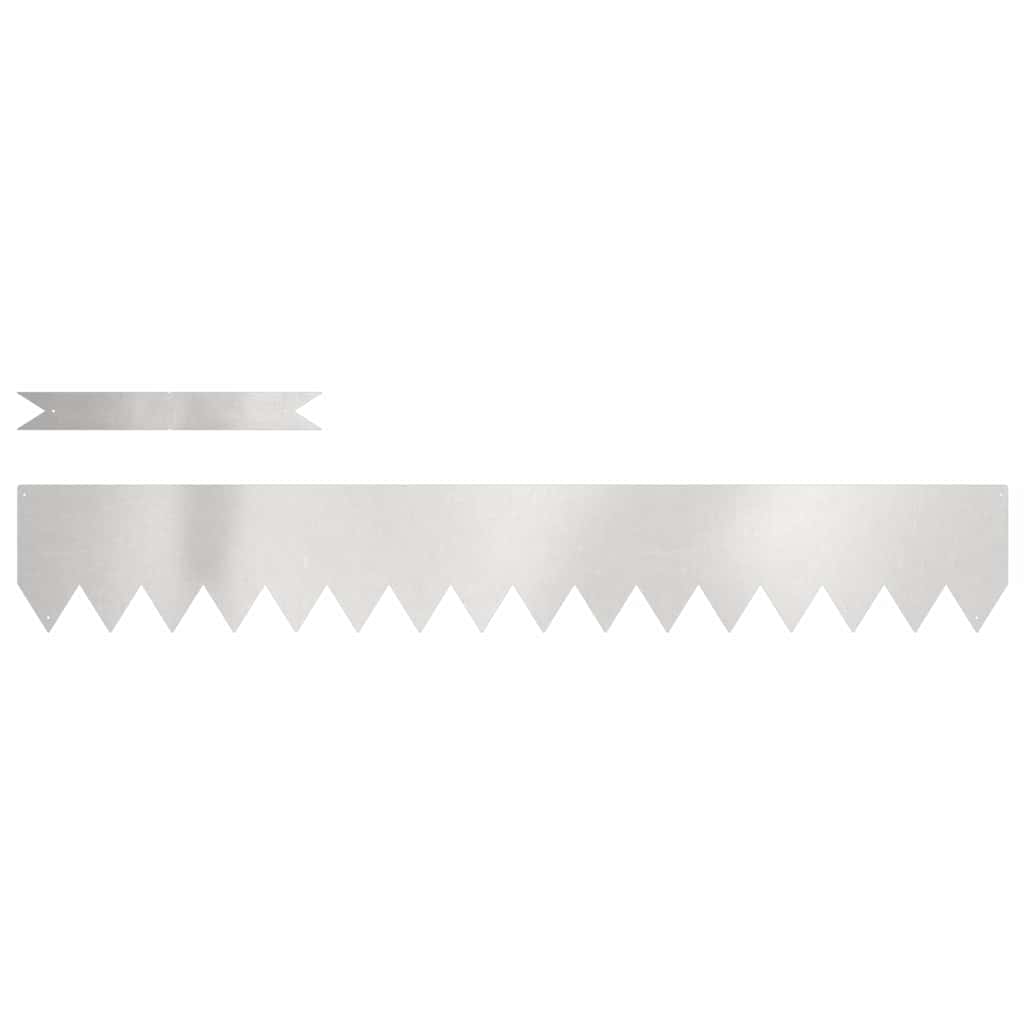 Rasenkanten 10 pcs Silber 100 x 0,05 x 15 cm Edelstahl