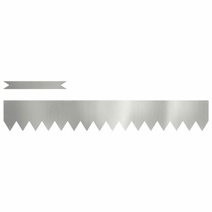 Rasenkanten 10 pcs Silber 100 x 0.5 x 15 cm Verzinkter Stahl