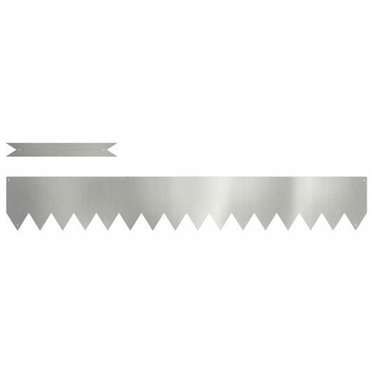 Rasenkanten 30 pcs Silber 100 x 0.5 x 15 cm Verzinkter Stahl