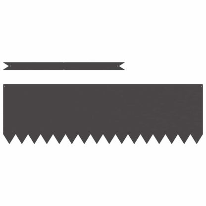 Rasenkanten 10 pcs Schwarz 100 x 0,5 x 30 cm Stahl