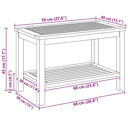 Couchtisch Braun 90 x 50 x 45 cm Akazie Massivholz