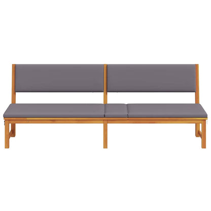 Sonnenliege 1-Person Braun 200 x 57 x 75cm Massivholz Akazie