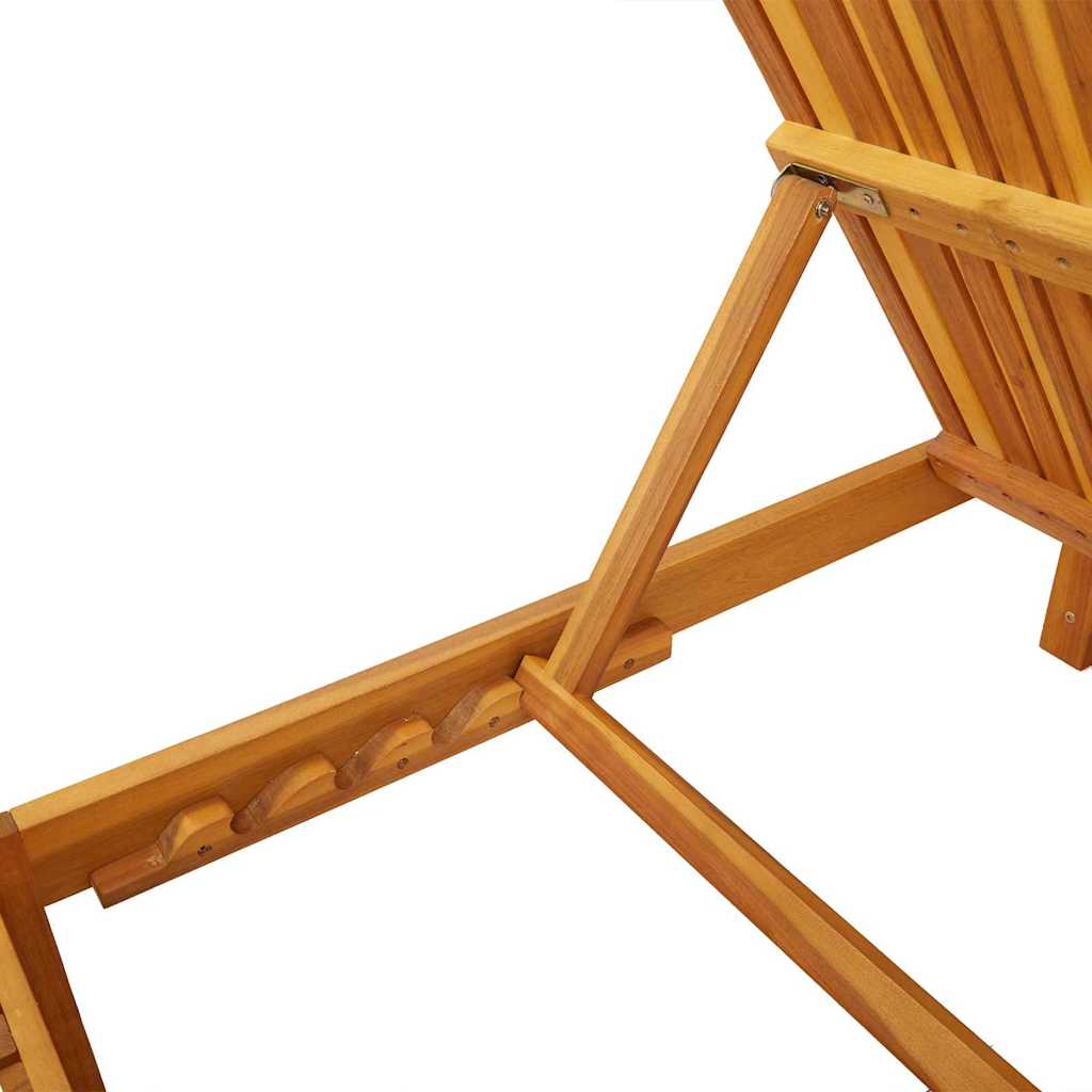 Sonnenliege mit Kissen Braun 200 x 55 x 94cm Massivholz Akazie