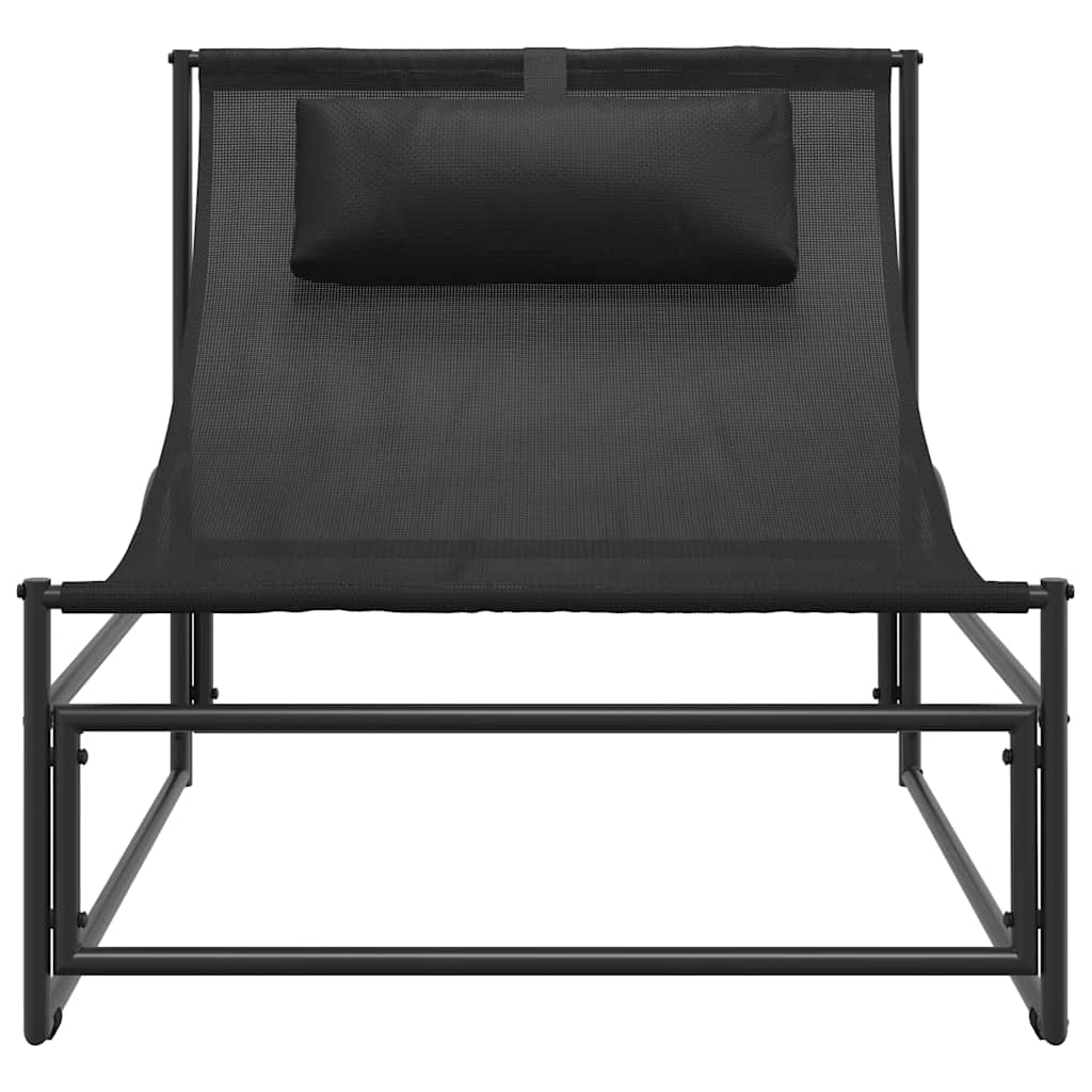 Gartenliege Anthrazit 87x74x73 cm Stahl und Textilene
