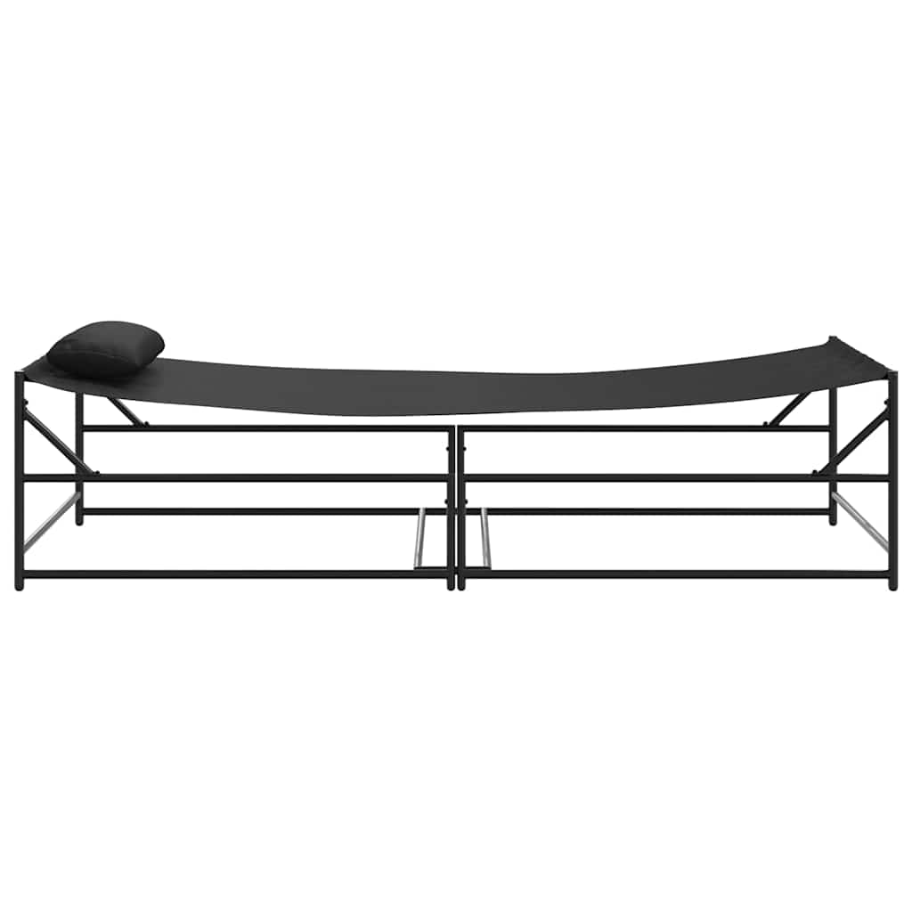 Sonnenliege Anthrazit 200 x 74 x 73 cm Textilene, Stahl