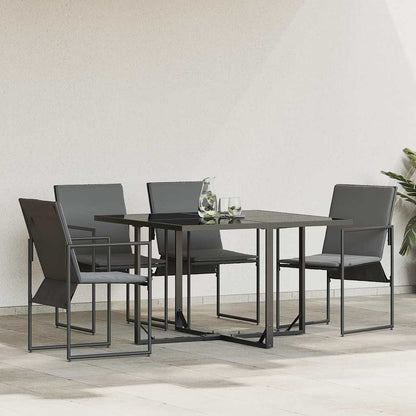 Gartenstühle 4 pcs Schwarz und Anthrazit 50,5 x 59 x 81,5 cm