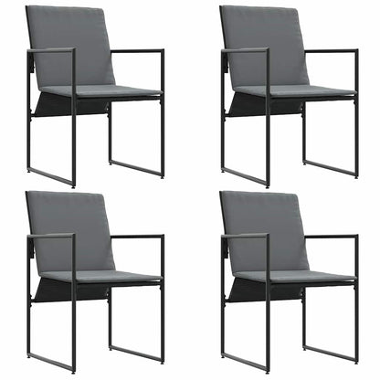 Gartenstühle 4 pcs Schwarz und Anthrazit 50,5 x 59 x 81,5 cm