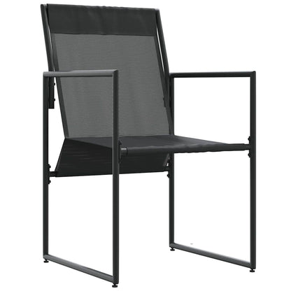Gartenstühle 4 pcs Schwarz und Anthrazit 50,5 x 59 x 81,5 cm