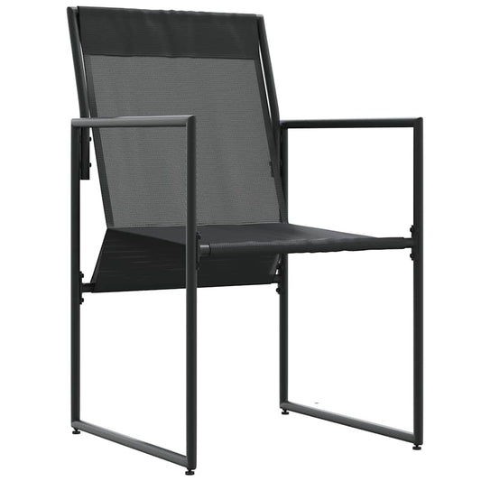 Gartenstühle 4 pcs Schwarz und Anthrazit 50,5 x 59 x 81,5 cm