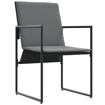 Gartenstühle 4 pcs Schwarz und Anthrazit 50,5 x 59 x 81,5 cm