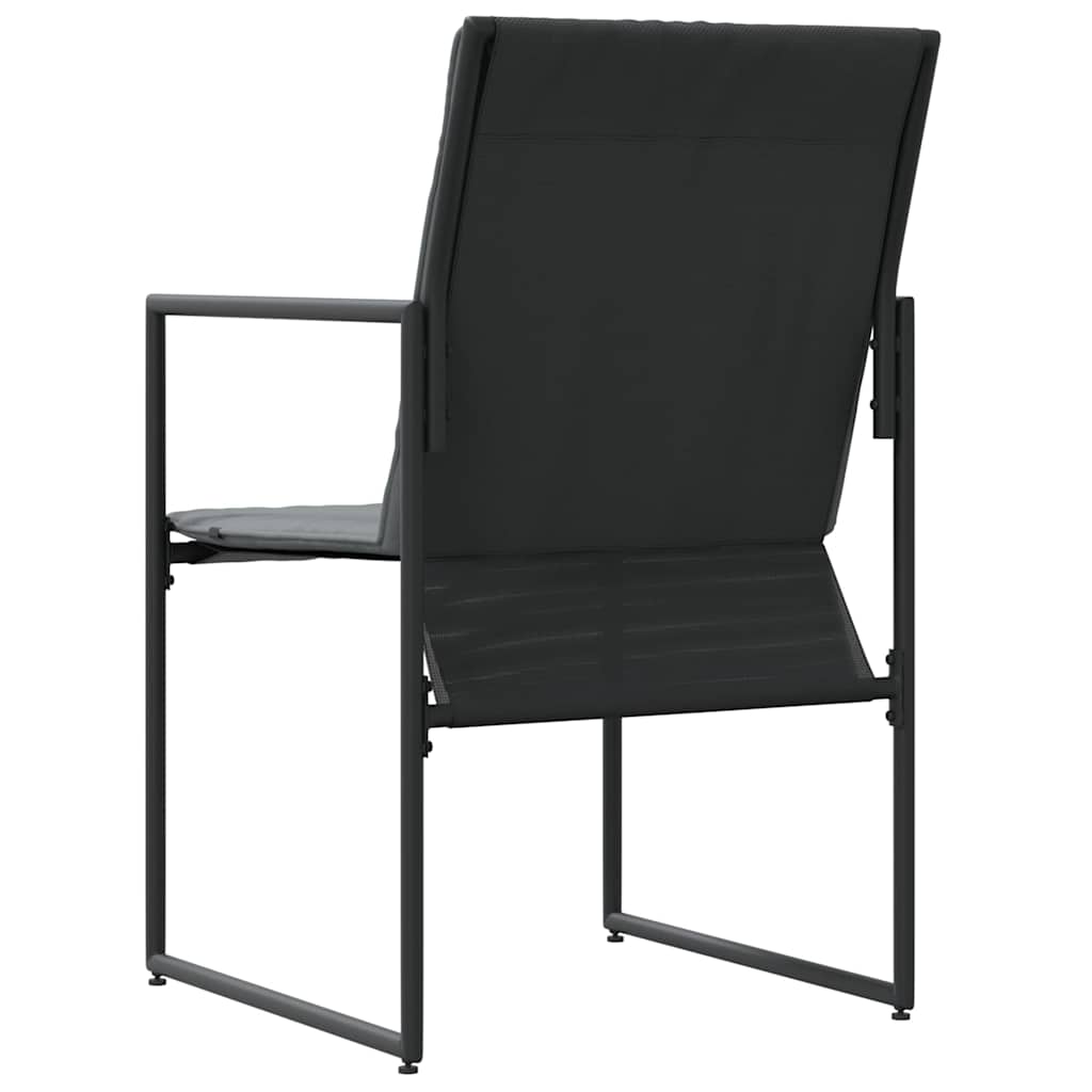 Gartenstühle 4 pcs Schwarz und Anthrazit 50,5 x 59 x 81,5 cm