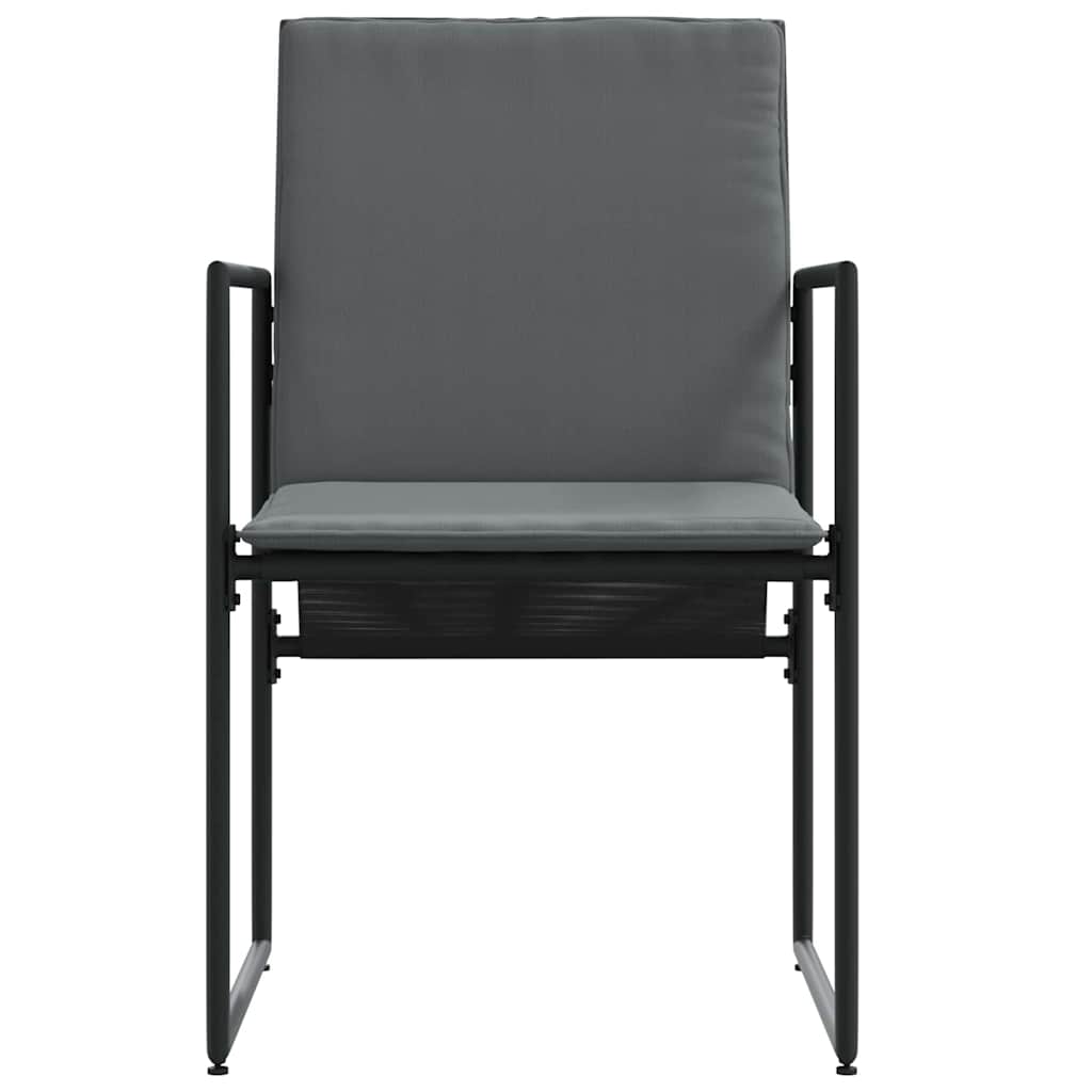 Gartenstühle 4 pcs Schwarz und Anthrazit 50,5 x 59 x 81,5 cm