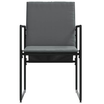 Gartenstühle 4 pcs Schwarz und Anthrazit 50,5 x 59 x 81,5 cm
