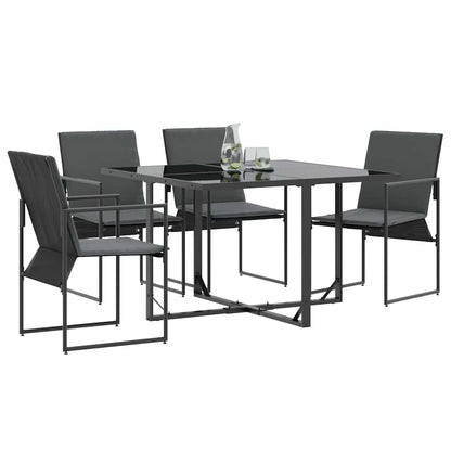 Gartenstühle 4 pcs Schwarz und Anthrazit 50,5 x 59 x 81,5 cm