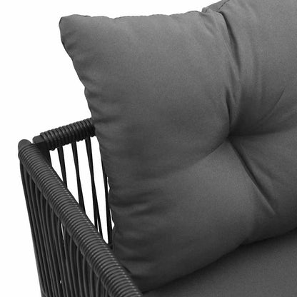 Gartenstühle 4 pcs Schwarz und Anthrazit 50.5 x 53.5 x 63.5 cm