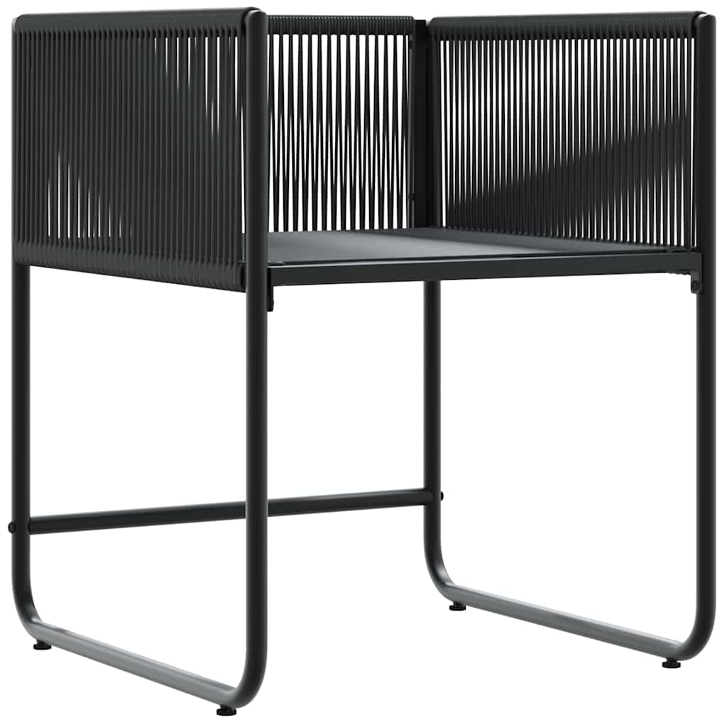 Gartenstühle 4 pcs Schwarz und Anthrazit 50.5 x 53.5 x 63.5 cm