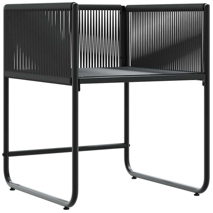 Gartenstühle 4 pcs Schwarz und Anthrazit 50.5 x 53.5 x 63.5 cm