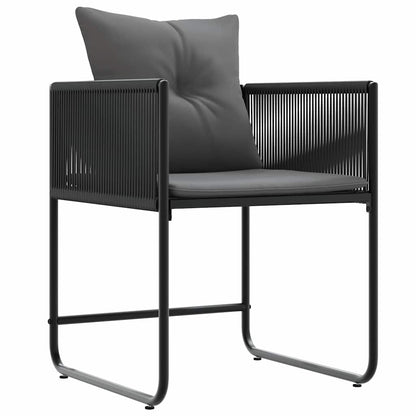 Gartenstühle 4 pcs Schwarz und Anthrazit 50.5 x 53.5 x 63.5 cm