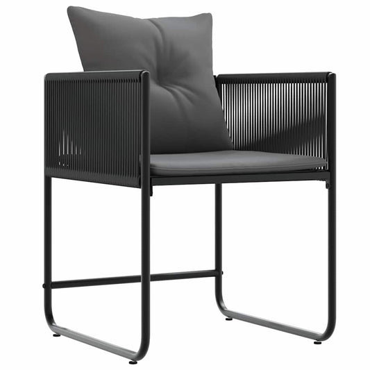 Gartenstühle 4 pcs Schwarz und Anthrazit 50.5 x 53.5 x 63.5 cm