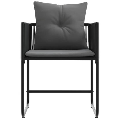 Gartenstühle 4 pcs Schwarz und Anthrazit 50.5 x 53.5 x 63.5 cm