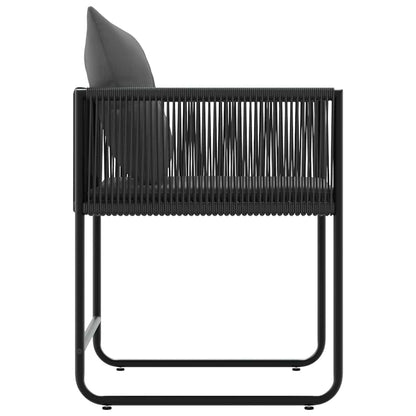 Gartenstühle 4 pcs Schwarz und Anthrazit 50.5 x 53.5 x 63.5 cm