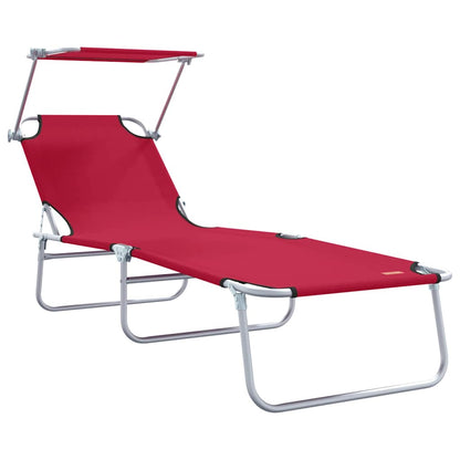 Sonnenliege 2-Person 2 pcs Rot 58 x 188 x 77cm Stoff