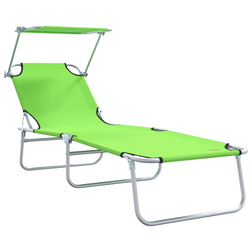 Sonnenliege 2-Person 2 pcs Grün 58 x 188 x 77cm Stoff