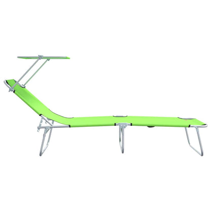 Sonnenliege 2-Person 2 pcs Grün 58 x 188 x 77cm Stoff