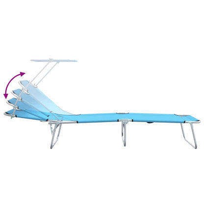 Sonnenliege 2-Person 2 pcs Blau 58 x 188 x 77cm Stoff