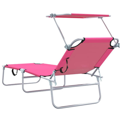 Sonnenliege 2-Person 2 pcs Rosa 58 x 188 x 77cm Stoff