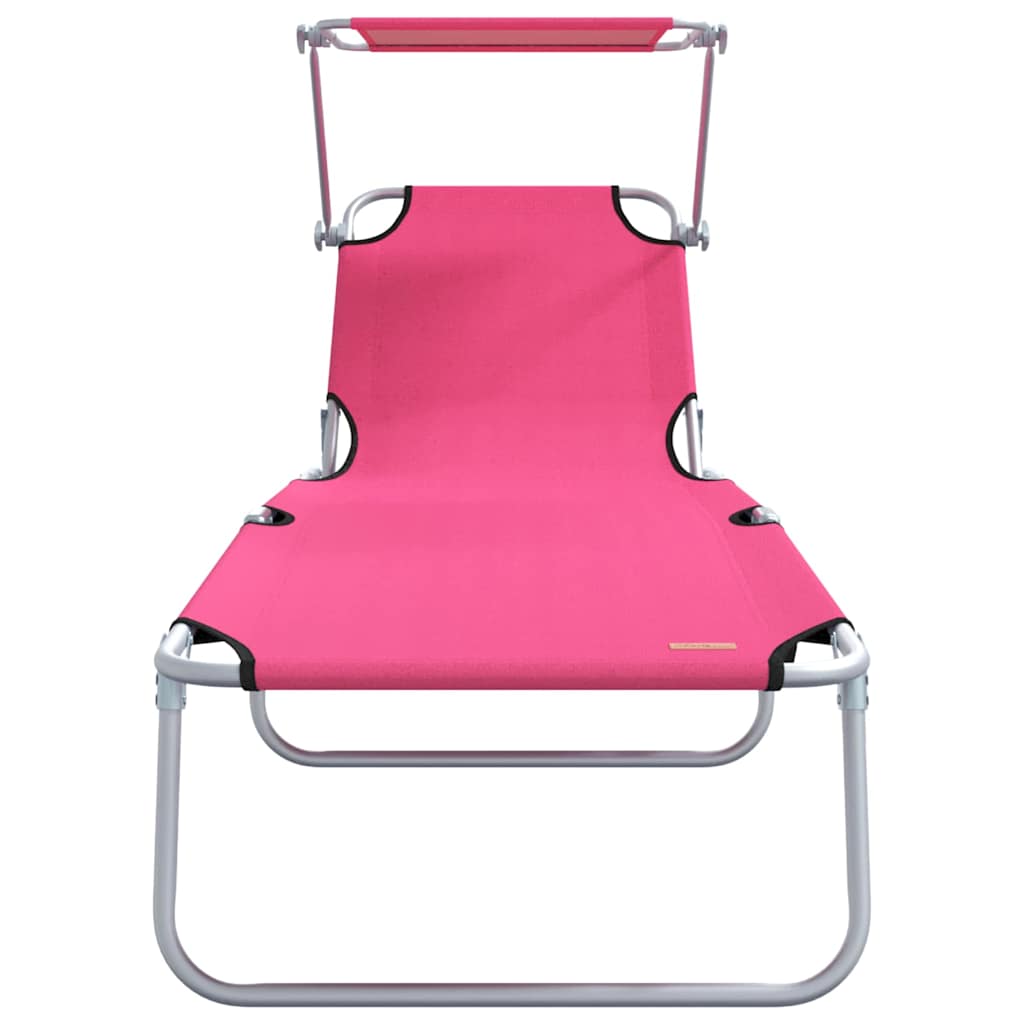 Sonnenliege 2-Person 2 pcs Rosa 58 x 188 x 77cm Stoff
