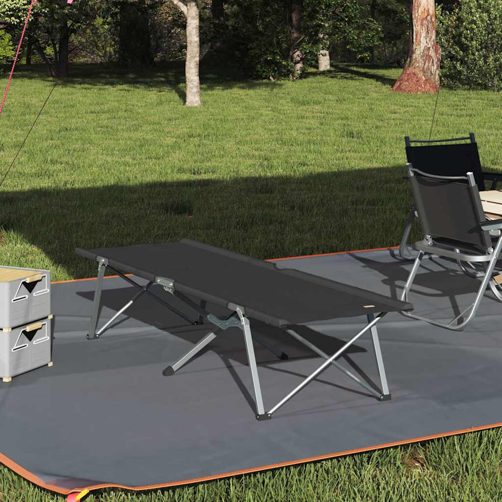 Klapp Schlafbett fürs Camping Schwarz 62 x 194 x 42 cm