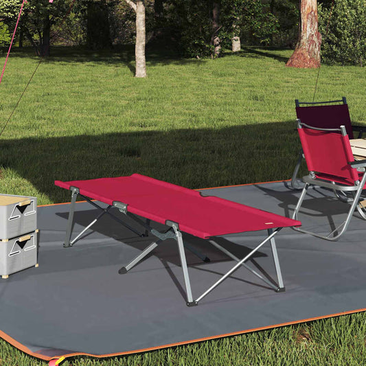 Klapp Schlafbett fürs Camping Rot 62 x 194 x 42 cm Oxford Stoff