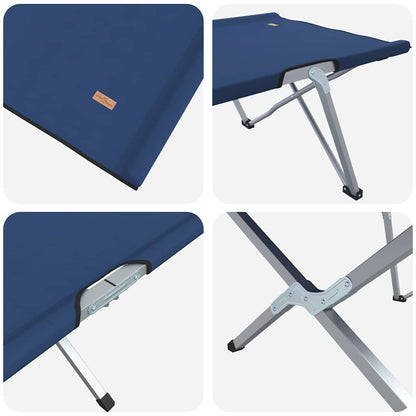Klapp Schlafbett fürs Camping 2 pcs Blau 62 x 194 x 42 cm