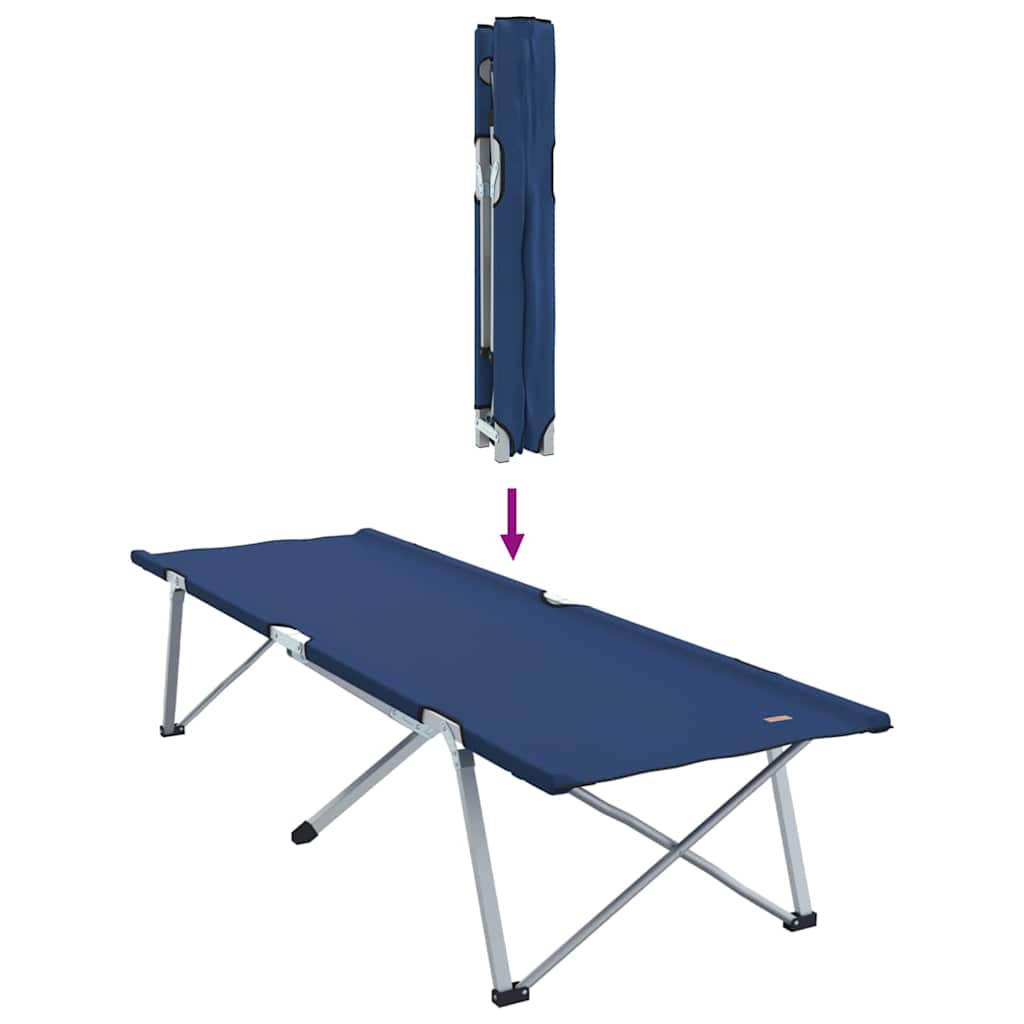 Klapp Schlafbett fürs Camping 2 pcs Blau 62 x 194 x 42 cm