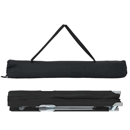 Klapp Schlafbett fürs Camping 2 pcs Schwarz 62 x 194 x 42 cm