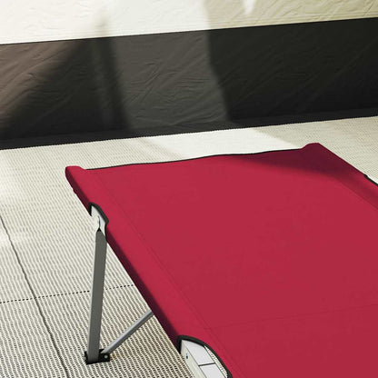 Klapp Schlafbett fürs Camping 2 pcs Rot 62 x 194 x 42 cm