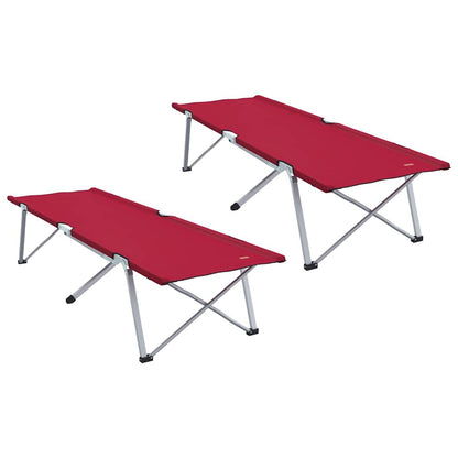 Klapp Schlafbett fürs Camping 2 pcs Rot 62 x 194 x 42 cm