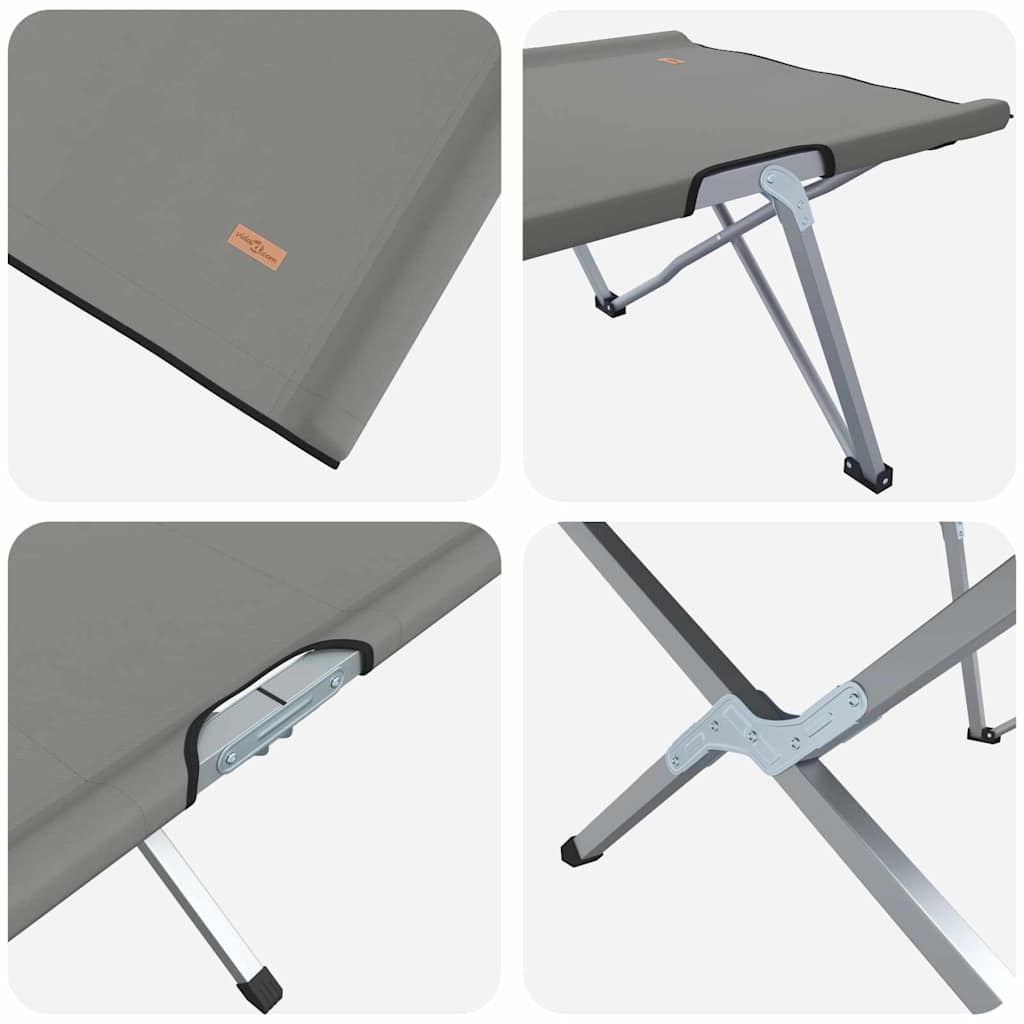 Klapp Schlafbett fürs Camping 2 pcs Grau 62 x 194 x 42 cm