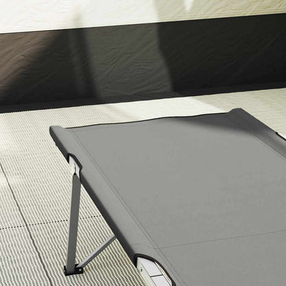 Klapp Schlafbett fürs Camping 2 pcs Grau 62 x 194 x 42 cm