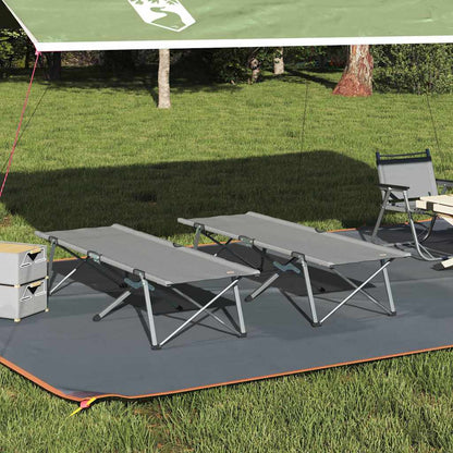 Klapp Schlafbett fürs Camping 2 pcs Grau 62 x 194 x 42 cm