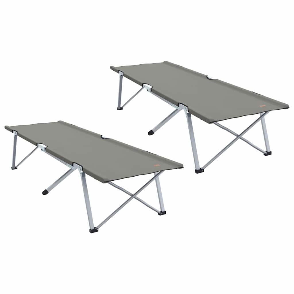 Klapp Schlafbett fürs Camping 2 pcs Grau 62 x 194 x 42 cm