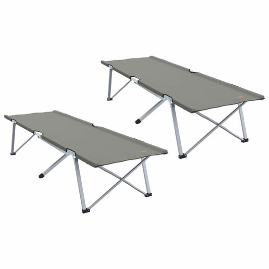Klapp Schlafbett fürs Camping 2 pcs Grau 62 x 194 x 42 cm