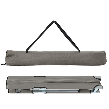 Klapp Schlafbett fürs Camping 2 pcs Grau 62 x 194 x 42 cm