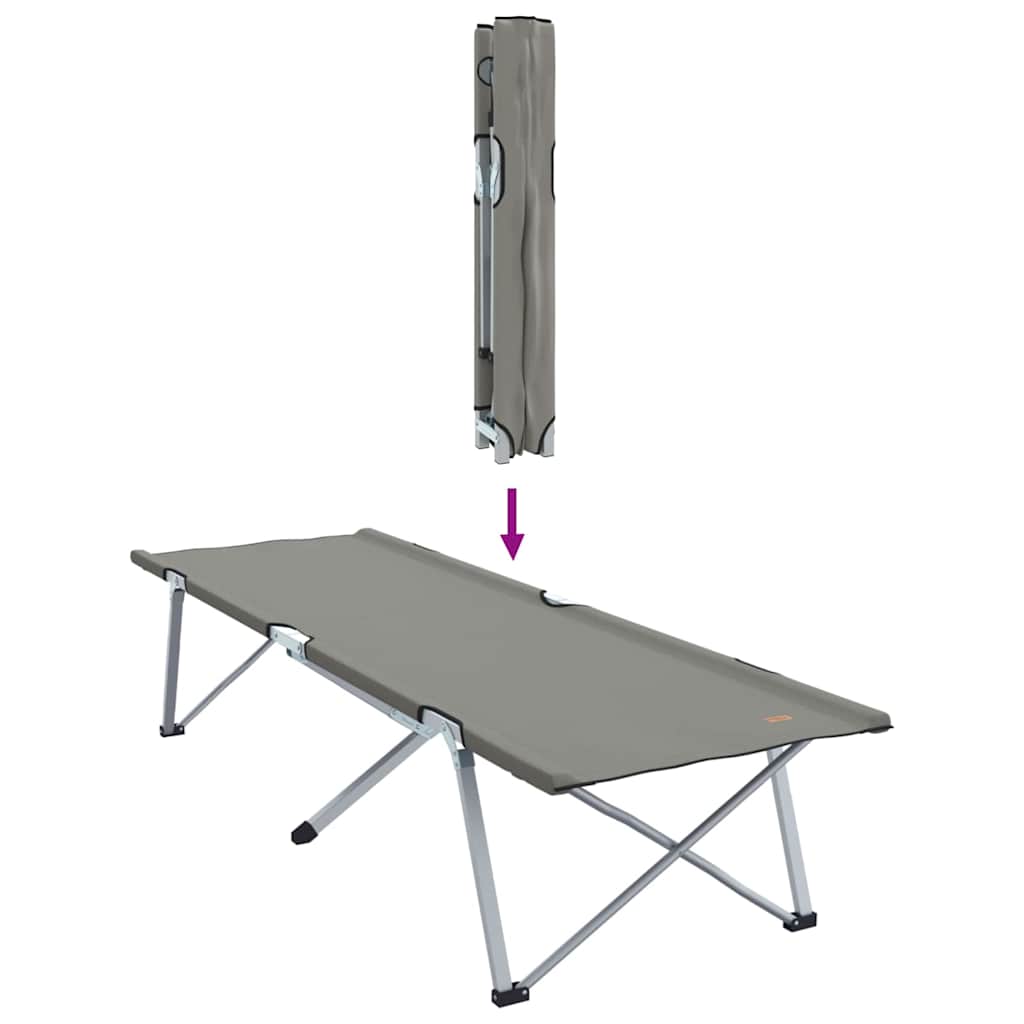 Klapp Schlafbett fürs Camping 2 pcs Grau 62 x 194 x 42 cm