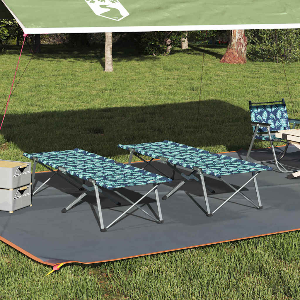 Klapp Schlafbett fürs Camping 2 pcs Blattmuster